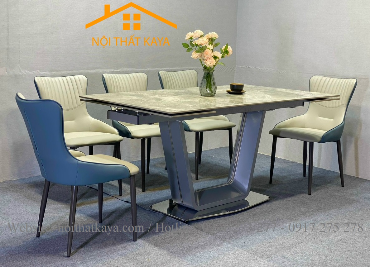 Bộ Bàn Mặt Đá Thông Minh – 6 Ghế Nhập Khẩu KY-GH37