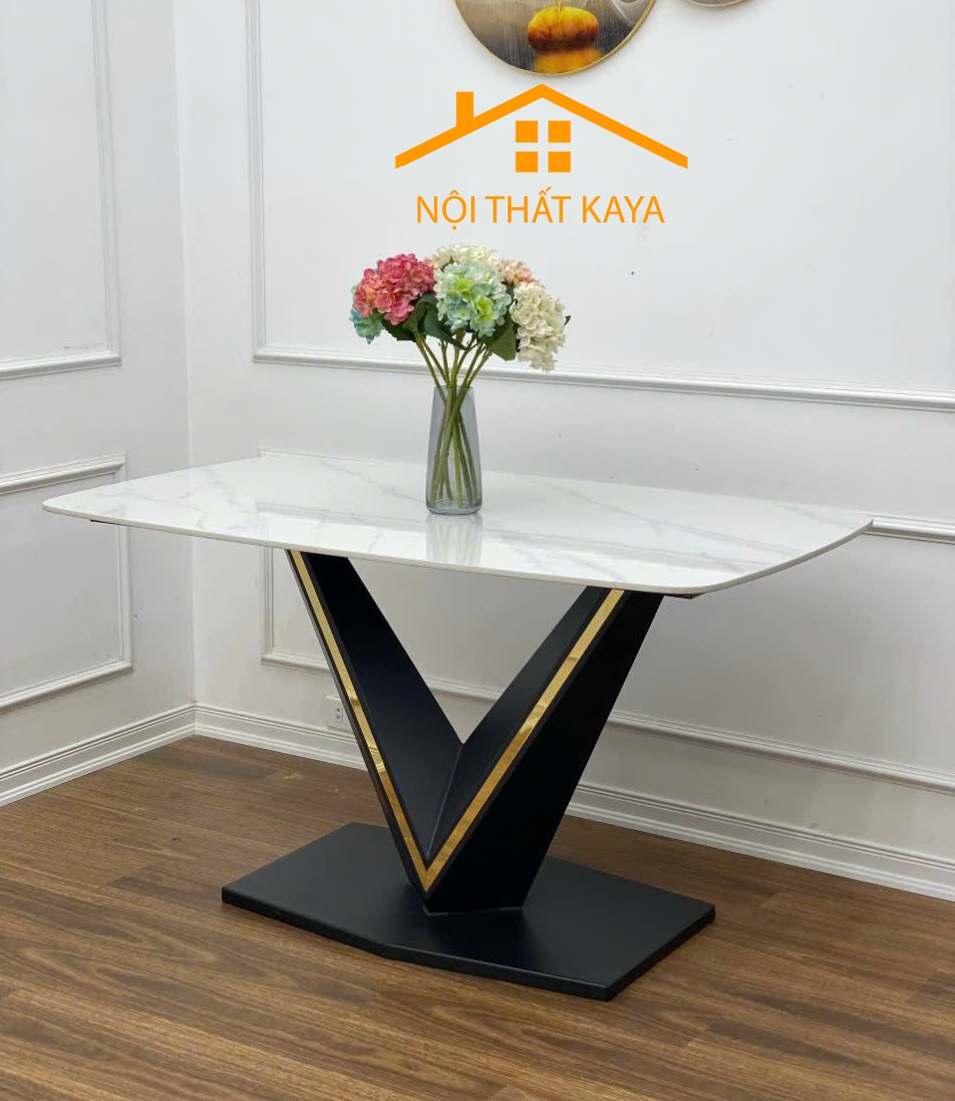 Bộ Bàn Mặt Đá Ceramic Chân Venus - 6 Ghế Nhập Khẩu KY-GH15 - Ảnh 12