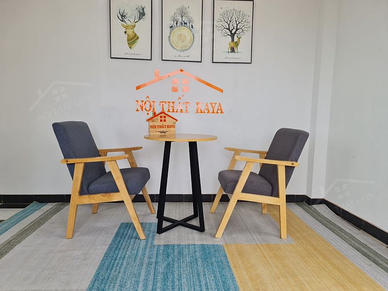 Sofa 2 Ghế + Bàn Chân Sắt Ky-gh103 - Thumbnail