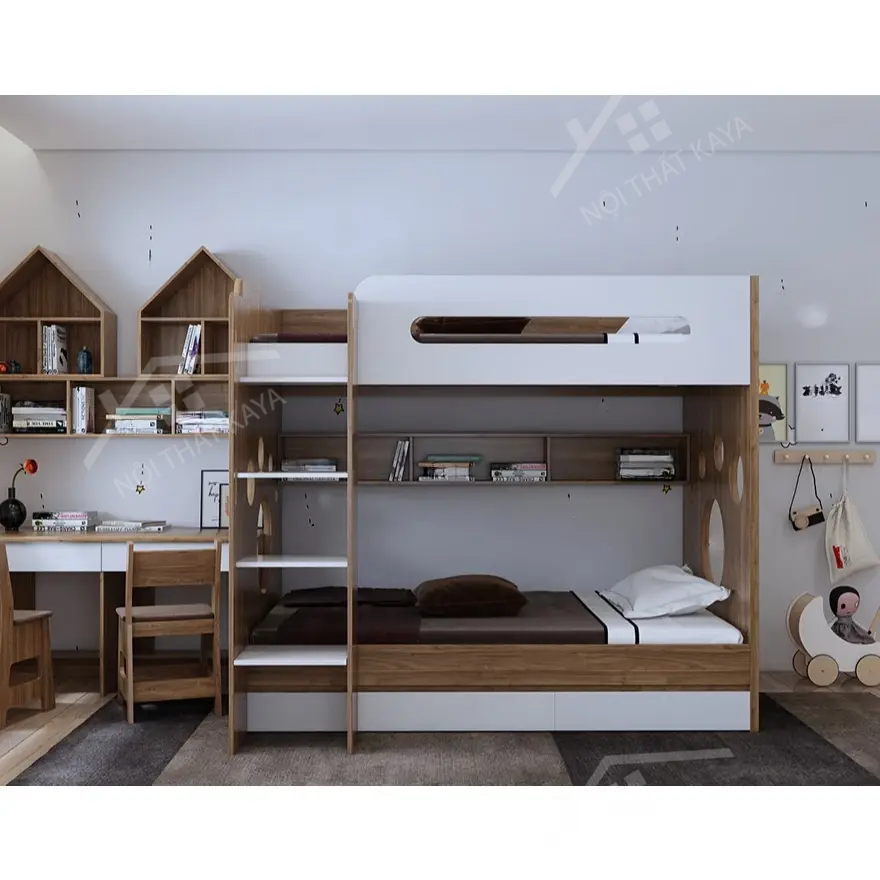 Giường Tầng Gỗ Công Nghiệp 043 (2)