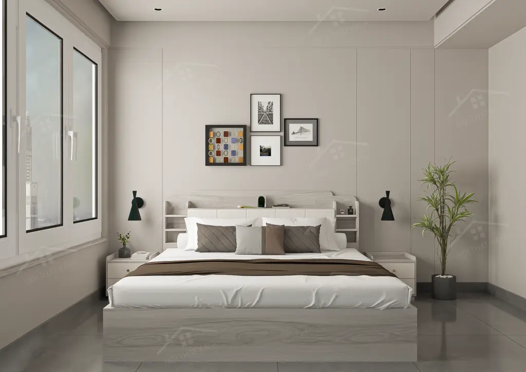 Giường Gỗ Công Nghiệp Ggcn080 (1)