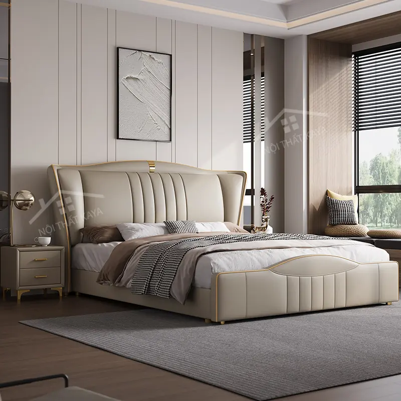 Giường Bọc Nệm đầu Kiểu Gndk029 (1)